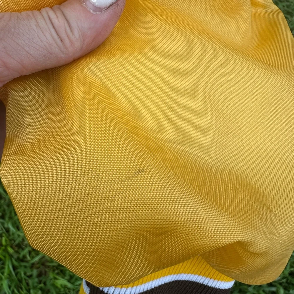 Vintage Mayfield Milk jacket windbreaker. Yellow and brown. Size M. Mean/unisex - Picture 5 of 10
